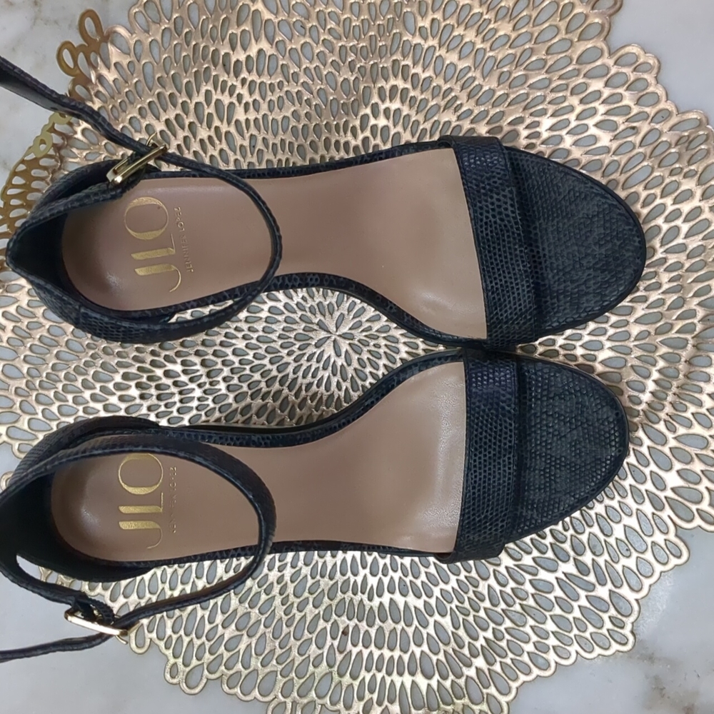 Brand New JLo Faux Snakeskin Wedges